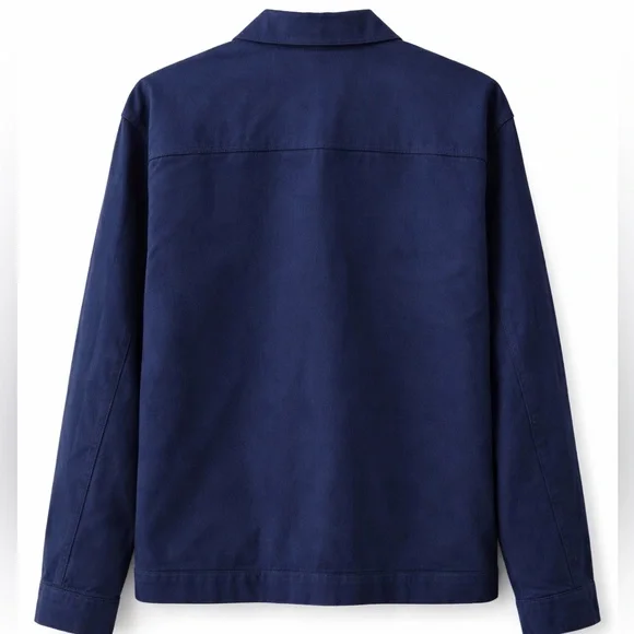 Original Penguin Navy Zip Jacket Mens M Minimalist Classic Workwear - Picture 2 of 10